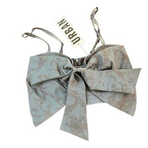 New NWT URBAN OUTFITTERS Floral Print Bow Bandeau CropTop Size XS